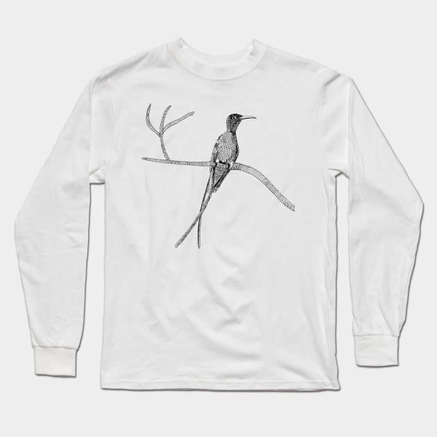 Topaz Bird Long Sleeve T-Shirt by nuruveyik